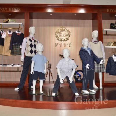 China LED Clothing Display Furniture Display Racks Shelves For Kids Clothing Store for sale