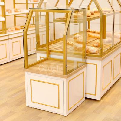 China Bakery Display Best Selling Customized Small Wooden Glass Bread Display Cabinet For Bakery Shop for sale