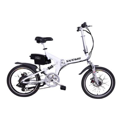 China 20 Inch 24V 250W Electric Bicycle Mountain Bike Full Suspension Multifunctional Folding Folding Mountain e Bike for sale