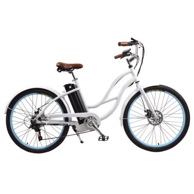 China Aluminum Alloy Popularl 26 Inch Beach Cruiser Bike/Lightweight Lady 250w 36v Tire 250w /26 Inch Electric City Bike Electric Bike for sale