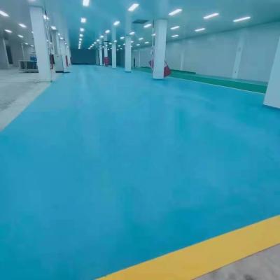 China PVC Workshop Floor Covering 1.4mm Workshop Vinyl Flooring Blue Green for sale