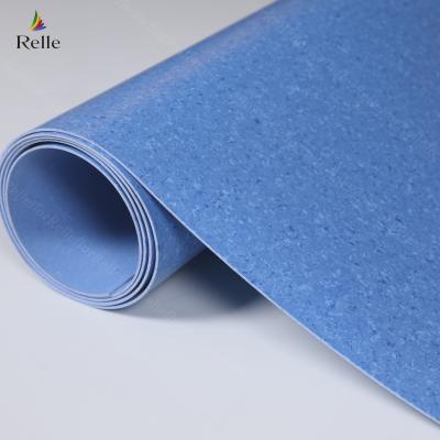 China Hospital/School/Airport/Lab/Theatre 3m Width 3mm Thickness PVC Homogen Flooring Roll for sale