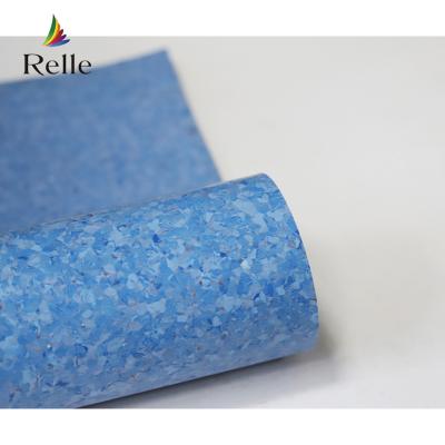 China Anti Bacteria Relle Commercial Homogeneous Plain Colors 2mm Wear Layer PVC Flooring Roll for Clinics for sale