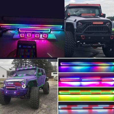 China Factory custom 50inch led light bar chasing halo rgb led bar for truck jeep 4x4 all for sale