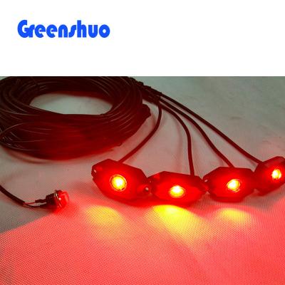 China Red Strobe Underglow Light Kits With Wire Arm Pure Led Rock Light GS-STW4P for sale