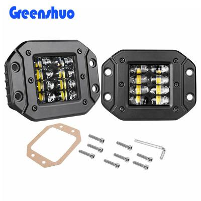 China 5inch 12V Led Fog Light 9D Square 40w Flux Mount Led Work Light Pod For Atv Suv Offroad Truck GS-WF40w for sale