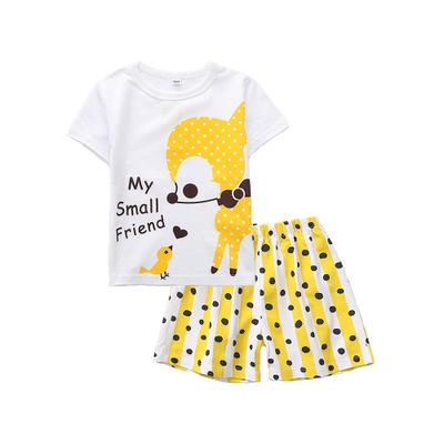 China Europe 2019 Short Sleeve Cotton Children Clothing Kids Wear Summer Toddlers Girl Boys And Girls Clothes for sale