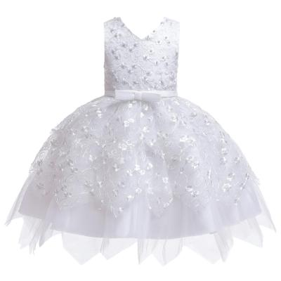 China 2021 New Baby Polyester/Cotton Kids Dress Multilayer Lace Skirt Swing Tutu Dress Princess Border Dress for sale