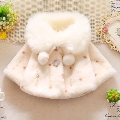 China 2021 baby polyester/cotton coats winter clothes fall and winter children's clothing Korean girls plush jacket baby thick princess coat for sale