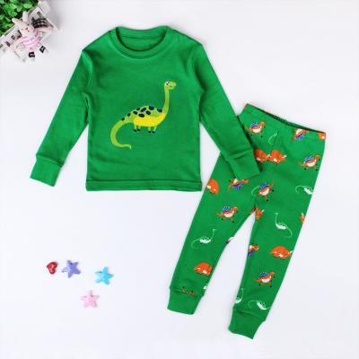 China Fashion Polyester/Cotton China Supplier Cute Desgin 2-7years Dinosaur Kids Baby Clothes 2pcs Set Wholesale for sale