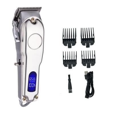 China Hotel new stainless steel hair trimmer 2021 haarschneidemaschine cordless hair cutter machine men clipper for sale