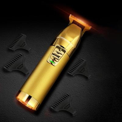 China Car Gold Barber Trimmer Professional Hair Cutter Clipper Men Cordless Hair Trimmer for sale