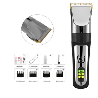 China New Hair Trimmer Hotel 2021 Hair Cutters Men's Hair Clippers Professional Hair Trimmers Machine Men Clippers LCD Display for sale