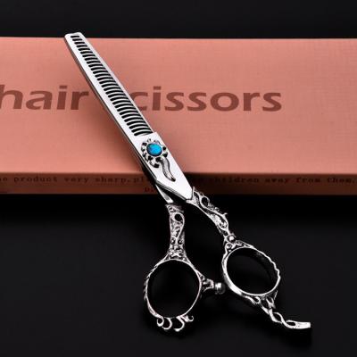 China Japanese Professional Hair Thinning Scissors 440C Thinning Shear 6inch Cut Out Barber Scissors for sale