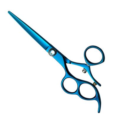 China 440c Left Hand Hair Cutting Scissors Left Hand Hair Shear Professional Three Finger Handle Hair Scissors for sale