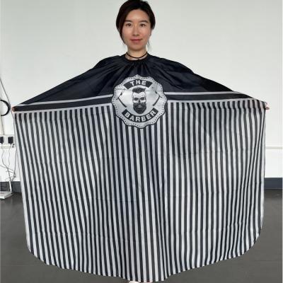 China Silk / Cloth Custom New Design Barber Apron Logo Hairdresser Cape Hairdressing Cape With Logo for sale