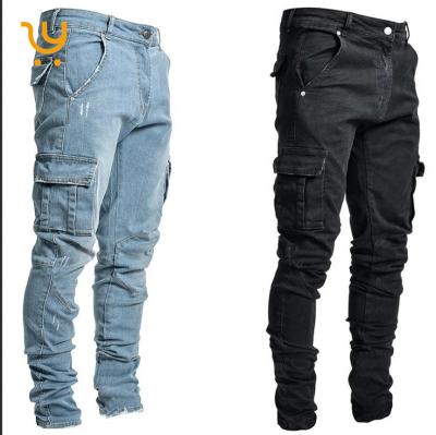 China Wholesale Men's Pockets Jeans QUICK DRY Casual Cargo Pants Men Slim Fit Skinny Pants for sale