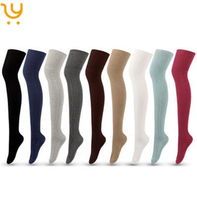 China Wholesale Custom Women QUICK DRY Over The Knee High Multi-colors Cotton Women Youth Long Thigh Socks For Ladies for sale