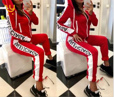 China 2021 Fashion Jogging Sports 2 Piece Breathable Long Sleeve Anorak Suit Jogging Set Women Sweatsuit Set Tracksuit for sale