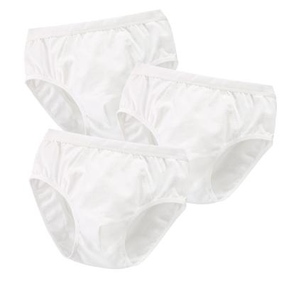 China Factory Wholesale Children's Big Boy Cotton Breathable Baby Boxers Underwear Not Cut White Butt Briefs For Young Male Breathable Goods for sale