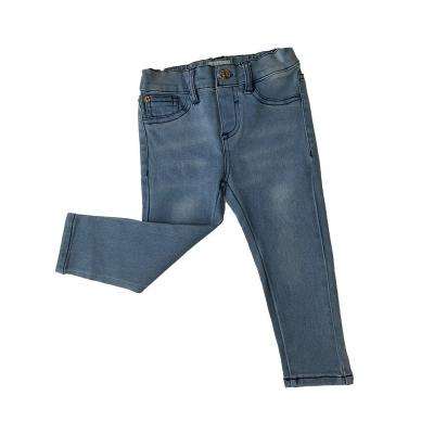 China Factory direct sales Korean version of the comfort stretch denim pants OEM casual boys and girls dark denim pants for sale