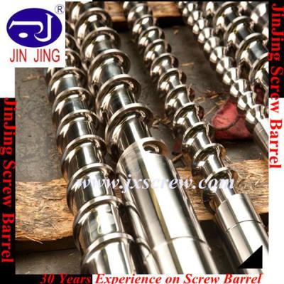 China Single screw barrel for extruder 65mm single screw barrel with barrier type and mixing head for sale