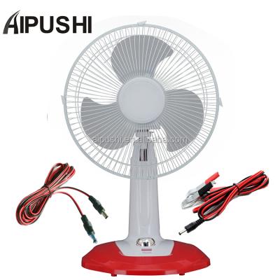 China new product 12inch fan 12 inch 12v ac dc solar rechargeable table fan backup left solar usb fan à venda