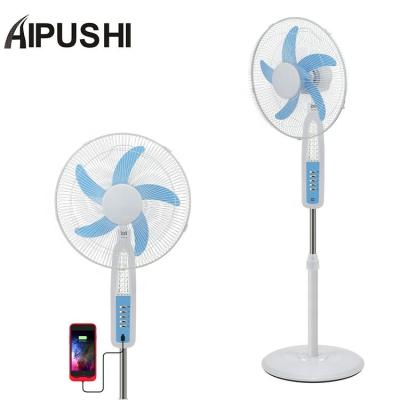 China High Quality Solar/DC/Desktop Electric/Battery Cooling 5 Blade Solar DC Stand Fan 16