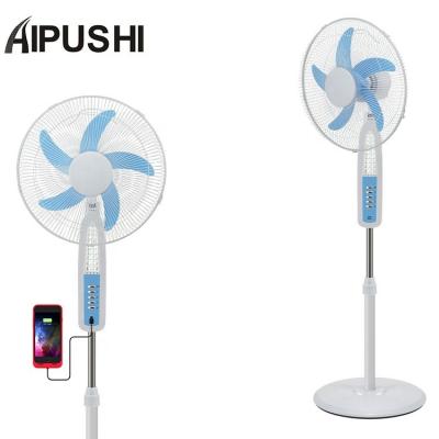 中国 Solar/Battery/Electric/DC Rechargeable Solar DC/Rechargeable Fan Sunca 16inch AC/DC Fan Stand Floor 12V Latest Design With Remote With USB Output And LED Light Lamp 販売のため