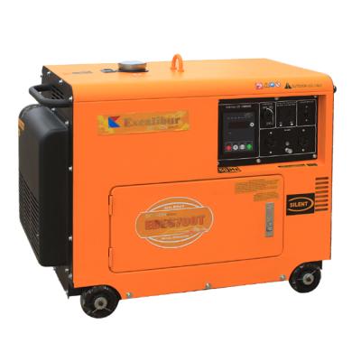 China Excalibur Dragon Series Single Phase EDE6700T Diesel Silent Generator for sale