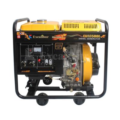 China Dragon Series Diesel Generators 5KW Open Frame Electric Generator Price EDE6500E for sale