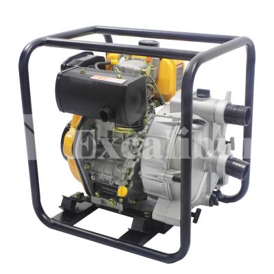 China Excalibur Full Protection Frame Family Homes Waste Agricultural Irrigation Equipment Water Pump Diesel With Cast Iron Impeller for sale