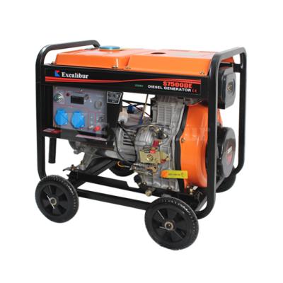 China Japan NSK 4kw Bearing 3 Phase Home Use Open Type Portable Diesel Generator Set Cambodia S5000D(E) for sale