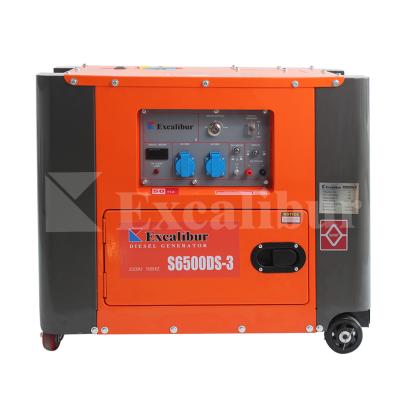 China Excalibur S85000DS3-3 Three Phase Portable Silent Diesel Generator S8500DS-3 for sale