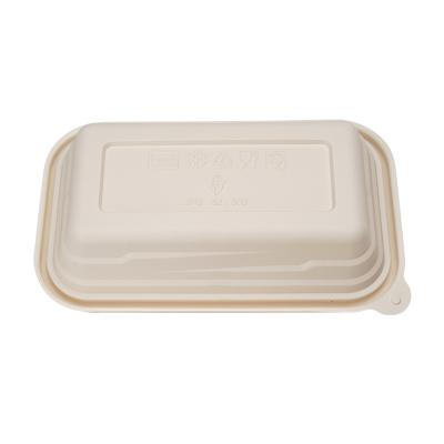 China Microwavable Biodegradable disposable cornstarch restaurant tableware dinner set plastic packaging corn starch food container lunch box for sale