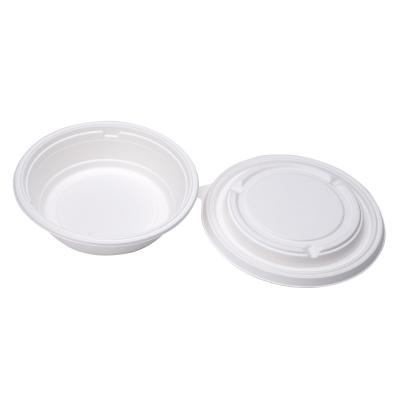 China Microwavable Biodegradable Microwavable Pulp Packaging Tableware Clamshell Lunch Food Container Sugarcane Bagasse Paper Bento Takeaway Box for sale