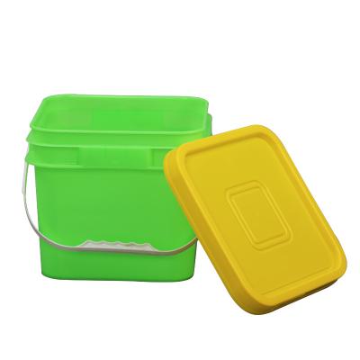 China PE Wholesale 200ML-25L Square Plastic Buckets With Handle for sale