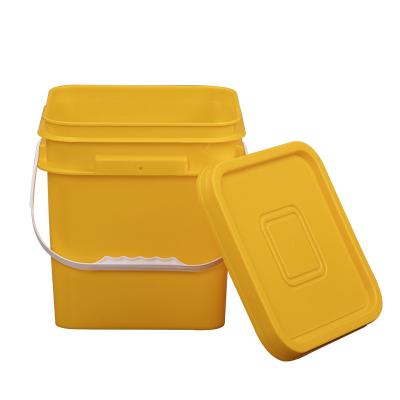 China PE Custom cheap small large 2L 5L 10L 20L 25L 5 gallon food grade safe paint popcorn white plastic buckets with lids handle for sale