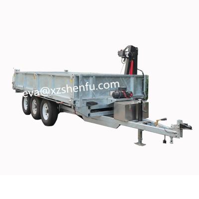 China Approved truck trailer tilting trailer with 3 axles for sale