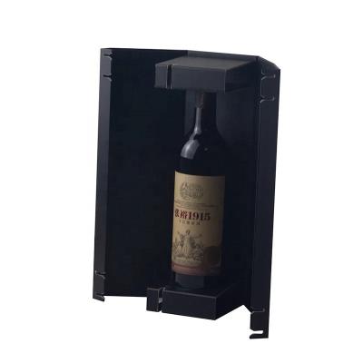 China Recycled Materials Folding Single Bottle Gift Box Liquor Box Packaging Bottle Magnetic Whiskey Wine Box Champagne Vodka Wine Box Factory Price for sale