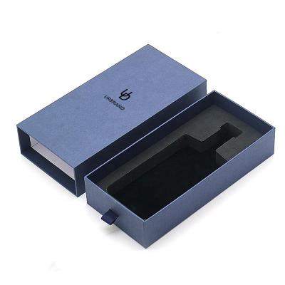 China Custom Reused Materials Logo Cardboard Drawer Vodka Wine Bottle Packaging Box Slipping Paper Whiskey Wine Bottle Gift Box With Cheap Factory Price for sale