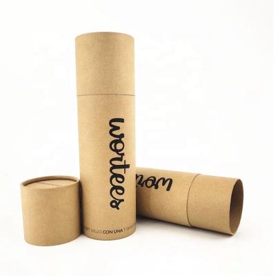 China Recycled Materials Wholesale Cheap Logo Printed Kraft Paper Tube /Paper Tube Cylinder Tube Fashion Package Biodegradable Cosmetic Packaging Paper Tube for sale