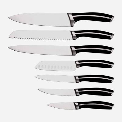 China Sustainable Wholesale 7pcs Professional Kitchen Knife Set Eco-friendly Forged Stainless Steel Seven-piece Kitchen Knife Set for sale