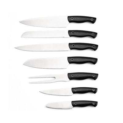 China Premium 7 Pcs Sustainable Sets Stainless Steel High Carbon Steel Kitchen Knives Set Knife Handle Group Of Ten for sale