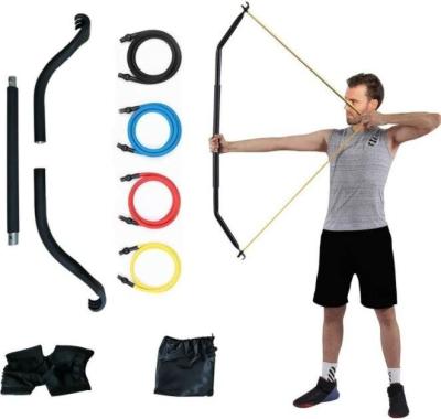 China Latex + Stick Tube Latex Pull Up Aid Home Sports Weightlifting Yoga Pilates ABS Workout Resistance Bands Set Fitness Resistance Band bow for sale