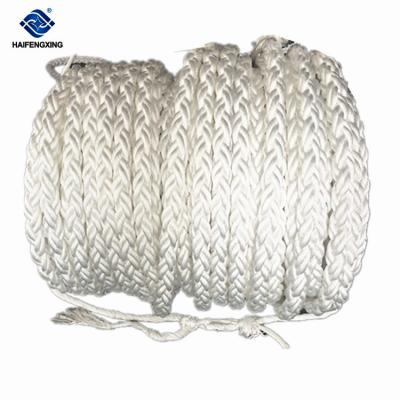 China Mooring Rope Diameter 55mm Multiplait White Nylon Mooring Anchor Rope for sale