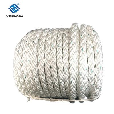 China Mooring Poly Rope 8 Strand Braided Polyester Dacron Mooring Rope for sale