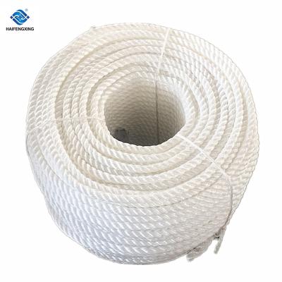 China Fishing 3/4 white line three nylon twisted line sailboat strand dock inch1000 feet line for sale