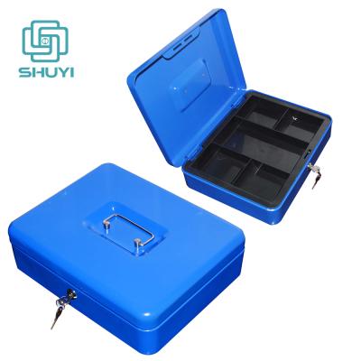 China Small Steel Heavy Duty Cash Locking Steel Safe Box With Money Tray , Lock Box for sale