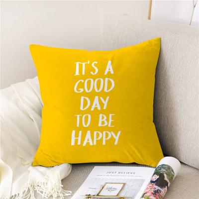 China Anti-Static good quality velvet linen microfiber printed cover customized cushion pillow for sale